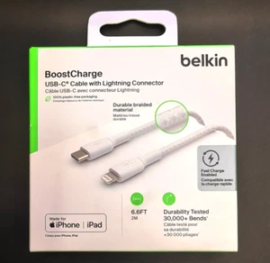 Belkin Boost Charge Geflochtenes USB-C mit iPhone Lightning 2m Kabel MFi-zertifiziert - Bild 1 von 5