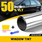 20"x10FT?Uncut?Window?Roll?Tint?Film?50%?VLT?Silver?For?Car?Home?Office?Glass