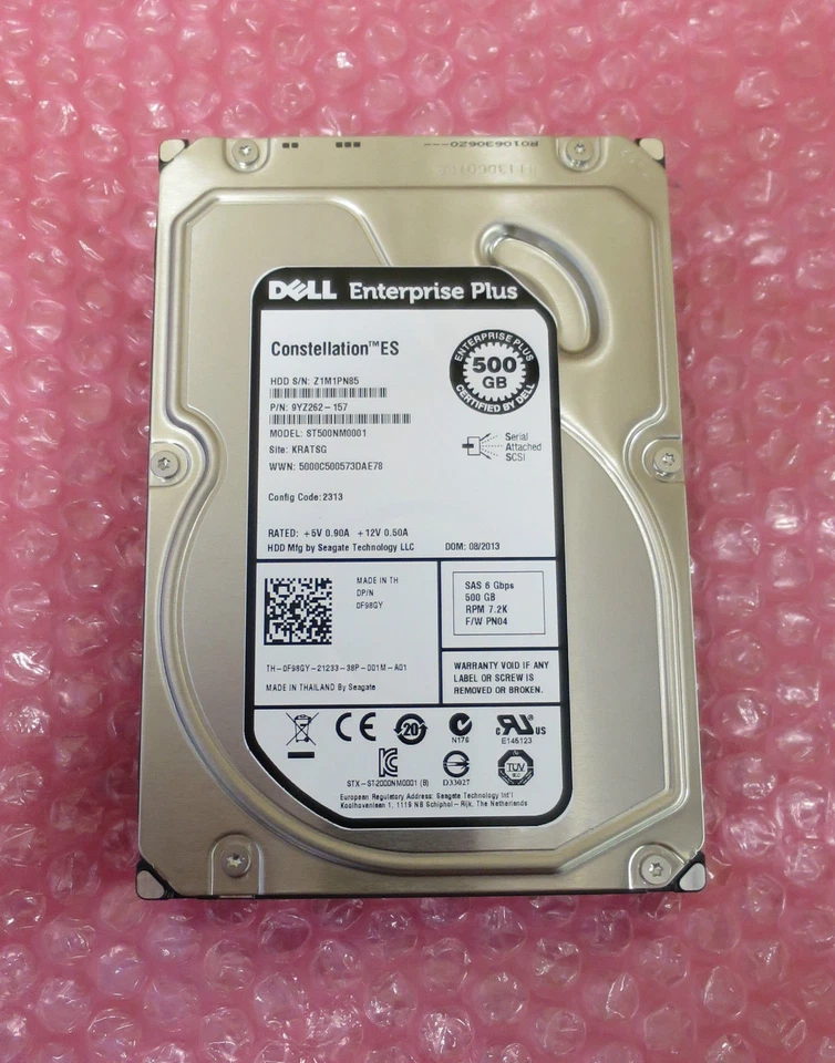 NEW DELL EqualLogic 500GB 7.2K 3.5" SAS ST500NM0001 9YZ262-157 HDD F98GY - Image 1 of 1