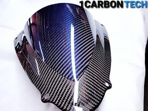 05-06-07-08 KAWASAKI ZX-6R ZX-6RR ZX-10R CARBON FIBER BLUE HYBRID WINDSCREEN - Bild 1 von 3