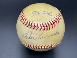 Whitey Kurowski "3x WS Champion Cardinals 5x AS" Signed Autographed baseball PSA - Picture 1 of 7