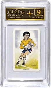 Venorlandus World of Sport 1979 Our Heroes tarjetas volteantes Peter Shilton #13 ASG 9 casi nuevo - Imagen 1 de 2