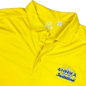 Cutter & Buck Men’s Annika Sorenstam Golf Polo Shirt Bright Yellow • XL - Picture 1 of 7