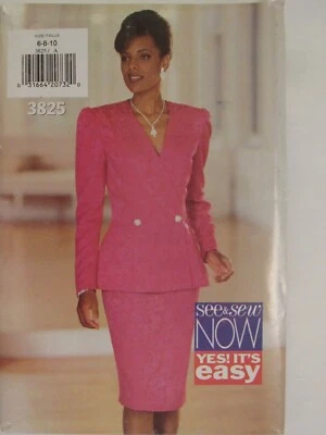 Classy OOP BUTTERICK 3825 Misses Top & Skirt PATTERN 6-8-10/12-14-16/18-20-22 - Image 1 of 3