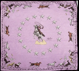Wyoming Traders Wild Rag Cowboy Mustang Lavendel Seidentuch - 34,5" - Bild 1 von 1