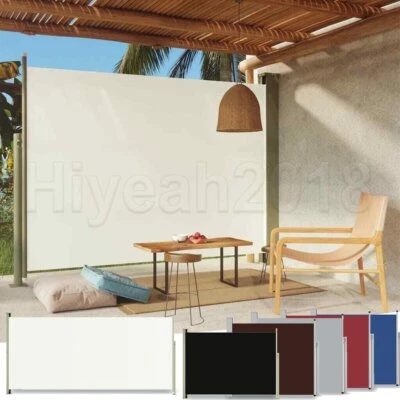 MARKENLOS Seitenmarkise Ausziehbarer Sichtschutz Balkon Terrasse Windschutz Seitenrollo