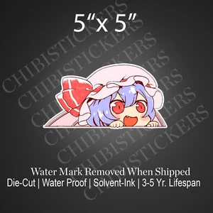 Chibi Remilia Touhou Waifu Peeker Vinilo Adhesivo Impermeable Anime Niña Hololive - Imagen 1 de 2