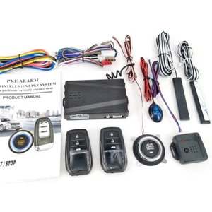 Car Keyless Entry Engine Start Alarm System Push Button Remote Start Stop Kit - Picture 1 of 19