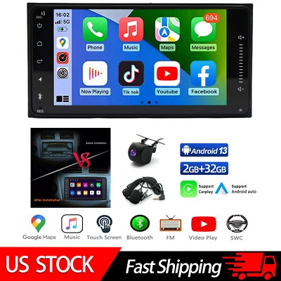 Apple CarPlay For 2003-2009 Toyota 4Runner Android 13 Car Stereo Radio GPS WiFi - Image 1 of 4