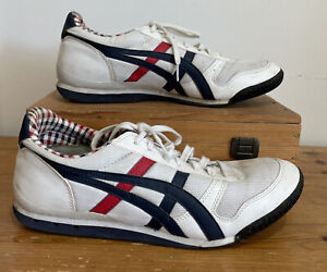 Asics Onitsuka Tiger, HN201, White/Blue/Red, Mens Running Shoes, Size 11.5