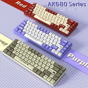 Teclado mecánico para juegos AJAZZ AK680 65 % con cable retroiluminado portátil de 68 teclas - Imagen 1 de 17