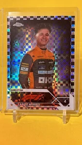 2023 Topps Chrome Formula 1 Checker Flag X-fractors Lando Norris #25 - Picture 1 of 2