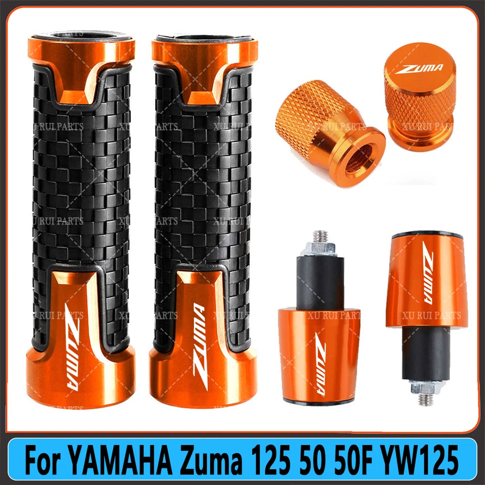 Orange - For YAMAHA Zuma 125 YW125 Motorcycle Handlebar Hand Grip Handle Bar End Foto 1 de 1