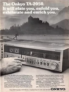 VINTAGE 1981 Onkyo TA-2050 Stereo Kassetten Abspielgerät Druck Werbung - Bild 1 von 1