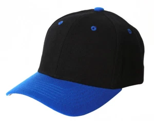 Gorra de béisbol ajustable Curve Bill, negra/real - Imagen 1 de 1