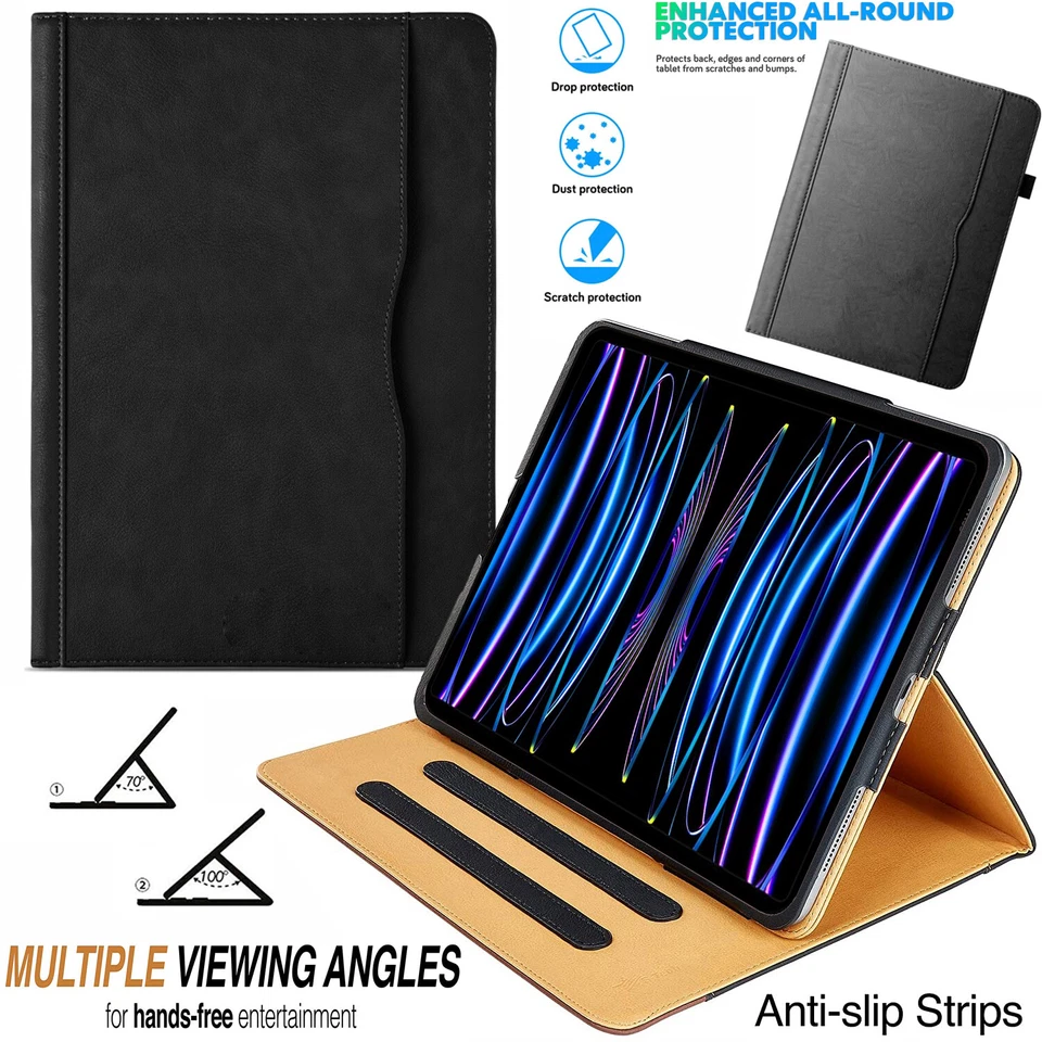 Funda de cuero real tostado para Apple iPad Pro 12.9 1ª-6ª generación con soporte magnético cubierta Foto 1 de 4