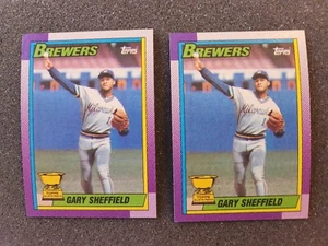 (2) 1990 Topps Gary Sheffield #718 Centered Ultra Sharp NM Mint Rookie RC - Picture 1 of 4
