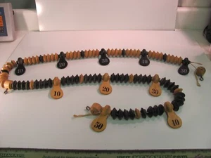 Vintage Pool Table Wood Counter Beads Romania Billiards Score Keeper Rare - Picture 1 of 13