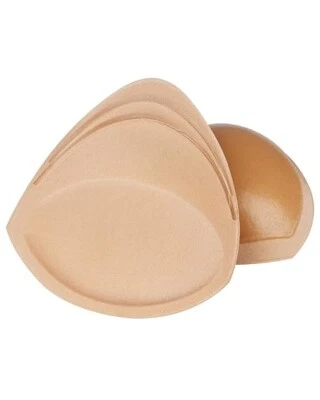 Self-Adhesive Bra Pads Insert Removable Triangle Push Up Sticky - One Size NUDE - Image 1 of 4