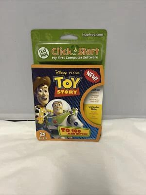 New Leap Frog Click Start My First Computer Software Disney Toy Story Math  - Image 1 of 4