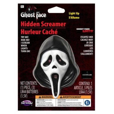 Ghost Face Hidden Screamer - Fun World Scream - Image 1 of 2