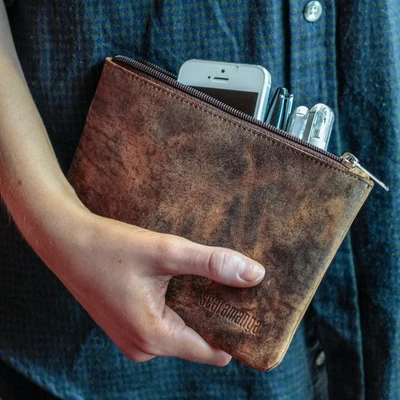 Scaramanga Large Leather Pencil Case - St Andrews - Image 1 of 4