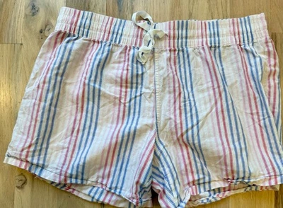 GapBody Women's Pastel Stripe Cotton PJ Lounge Shorts Medium - Image 1 of 4