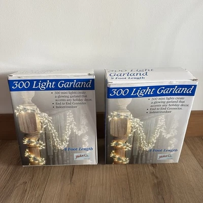VTG NEW 2 Packs 300 Light Garland Multi Color Christmas Mini Lights 9 Ft Hofert - Image 1 of 4