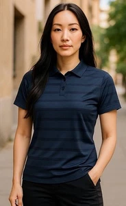 Antigua Woman’s Golf Polo Shirt Short Sleeve Navy Medium NWT - Picture 1 of 6