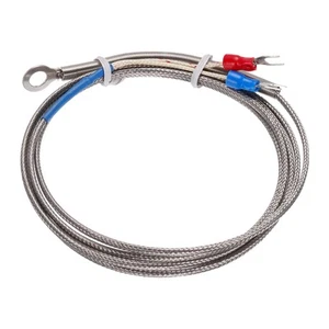 K Type Thermocouple Temperature Sensor 6mm Ring 5ft Wire 0 to 600°C - Imagen 1 de 5