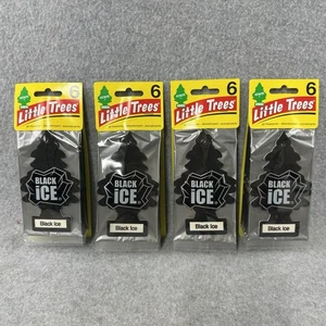 Lot of 24 Little Trees Black Ice Air Fresheners Car Truck Scented Tree Packs - Picture 1 of 3