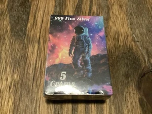 .999 Fine Silver Astronaut Pan Silver Company 059/3000 5 Grams Art Bar Limited - Picture 1 of 2