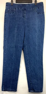 Ruby Rd. Pantalones de mezclilla para mujer - talla 12 - azul - pierna recta - elásticos (4358) - Imagen 1 de 16