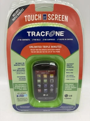 Sealed LG TRACFONE Cellular Phone Bluetooth Wireless Mobile Web Camera LG800G - Image 1 of 4
