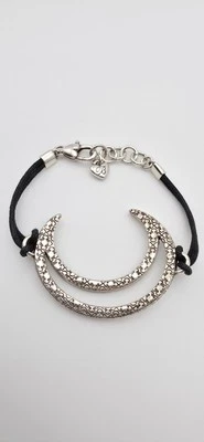 Pulseira BRIGHTON 'Starry Night Uber Moon' cristal joias cabo preto FRETE GRÁTIS! - Imagem 1 de 4