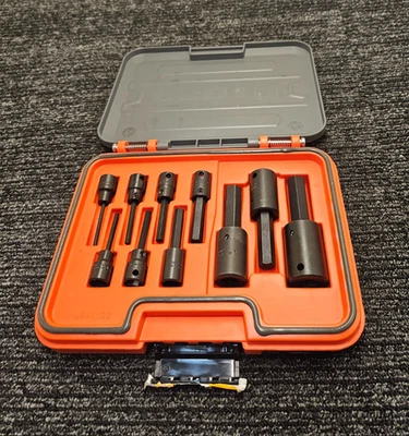 Proto J52110HIM 3/8 & 1/2 Drive 10 Piece SAE Hex Bit Socket 1/8" - 5/8" Black - Image 1 of 4