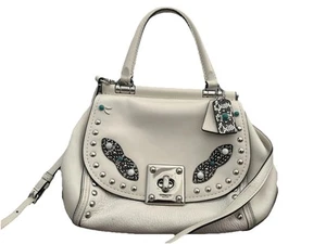 Coach Damen Leder Handtasche Tasche Western Nieten Drifter Top-Griff Kreide 86730 - Bild 1 von 13