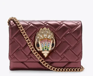 NWT Kurt Geiger London Dark Brown Leather Mini Kensington Crossbody Bag Purse - Picture 1 of 5