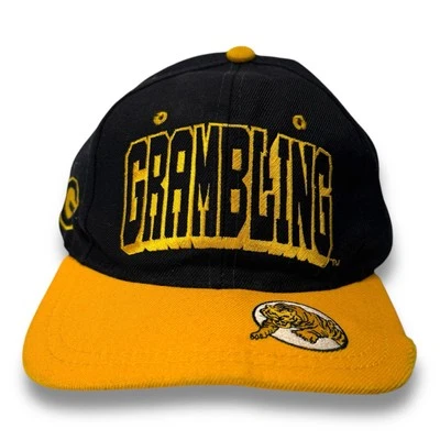 Grambling Tigers Snapback Hat ARCH LOGO Blockhead Cap Boy HBCU Wool Vintage 90s - Image 1 of 4