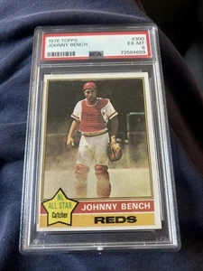 1976 Topps - Johnny Bench #300 PSA 6 HOF Cincinnati Reds - Picture 1 of 1