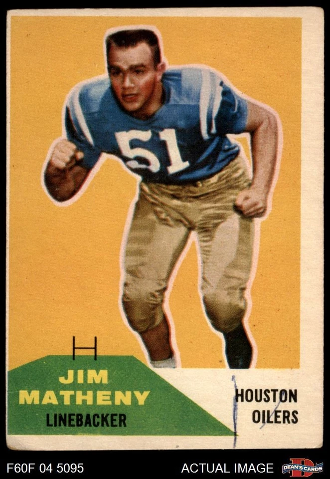 1960 Fleer #122 Jim Matheny Oilers 2 - GOOD - Image 1 of 1