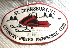Vintage NOS St. Johnsbury, VT Country Riders Snowmobile Club Patch 9" x 5 1/2" - Bild 1 von 1