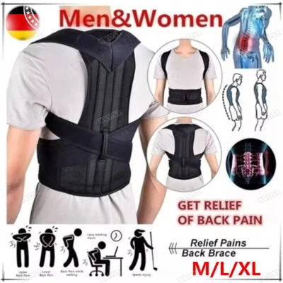 Rückenstabilisator Haltungskorrektur Schulter gürtel Geradehalter Rückenbandage - Bild 1 von 4