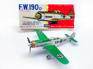 Vintage Airfix 1/72 scale Focke-Wulf FW 190D built model & Header Card - Picture 1 of 5