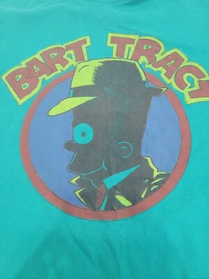Camiseta De Colección Simpsons Bart Tracy Verde Hanes Cincuenta-Cincuenta Talla XL *DEFECTO* Foto 1 de 4