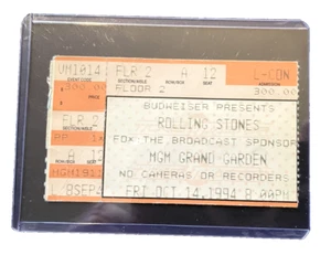 Talón de boleto Rolling Stones 1994 Voodo Lounge Tour MGM - 1ª fila - Imagen 1 de 2