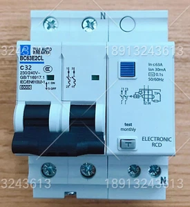 Fuji Electric Leakage Protection Circuit Breaker BC63E2CL-2P032B BC63E2CL- C32 - Picture 1 of 1