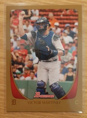 2011 BOWMAN GOLD VICTOR MARTINEZ #189 DETROIT TIGERS - Image 1 of 2
