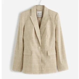 NWT Madewell Sz 0 The Slim Blazer in Plaid $178 - flaw - Picture 1 of 12