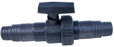 MARLOS GMBH PVC Kugelhahn mit Schlauchtülle 32 / 38 mm Kugelventil Absperrhahn Absperrventil